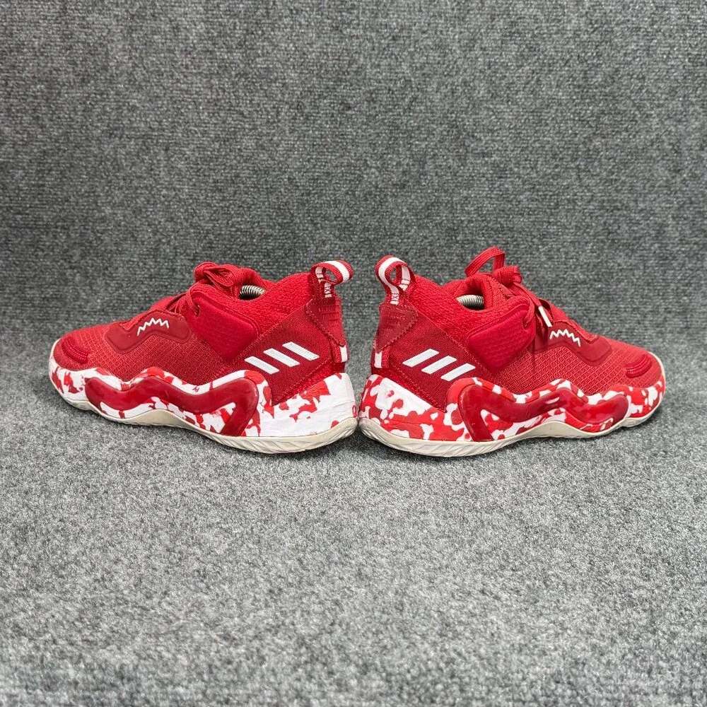 Adidas DON Issue 3 Basketball Shoes Mens 10 Team Power Red Paint Smudge Athletic